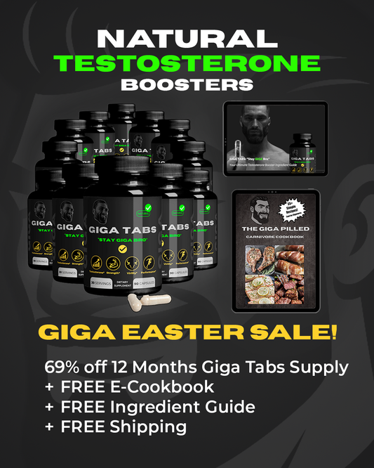 12 Months Giga Tabs Supply + FREE Giga Pilled Carnivore E-Cookbook + Free Shipping